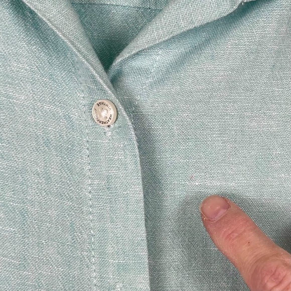 Weatherproof Vintage Washable Linen Lt. Green Women’s Blouse Size Large - Picture 9 of 11